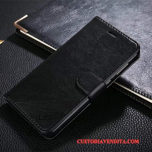 Custodia Mi Note Pelle Piccola Blu, Cover Mi Note Protezione