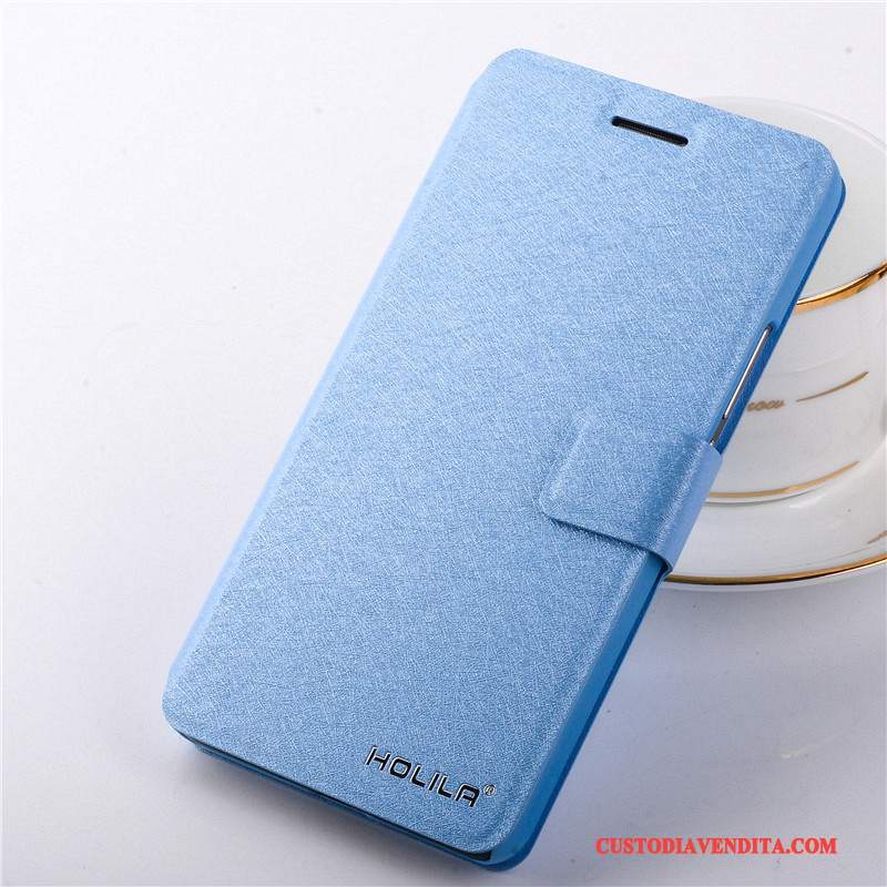 Custodia Mi Note Protezione Piccolatelefono, Cover Mi Note Pelle Blu Chiaro