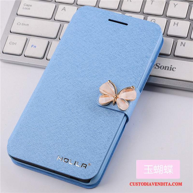 Custodia Mi Note Protezione Piccolatelefono, Cover Mi Note Pelle Blu Chiaro