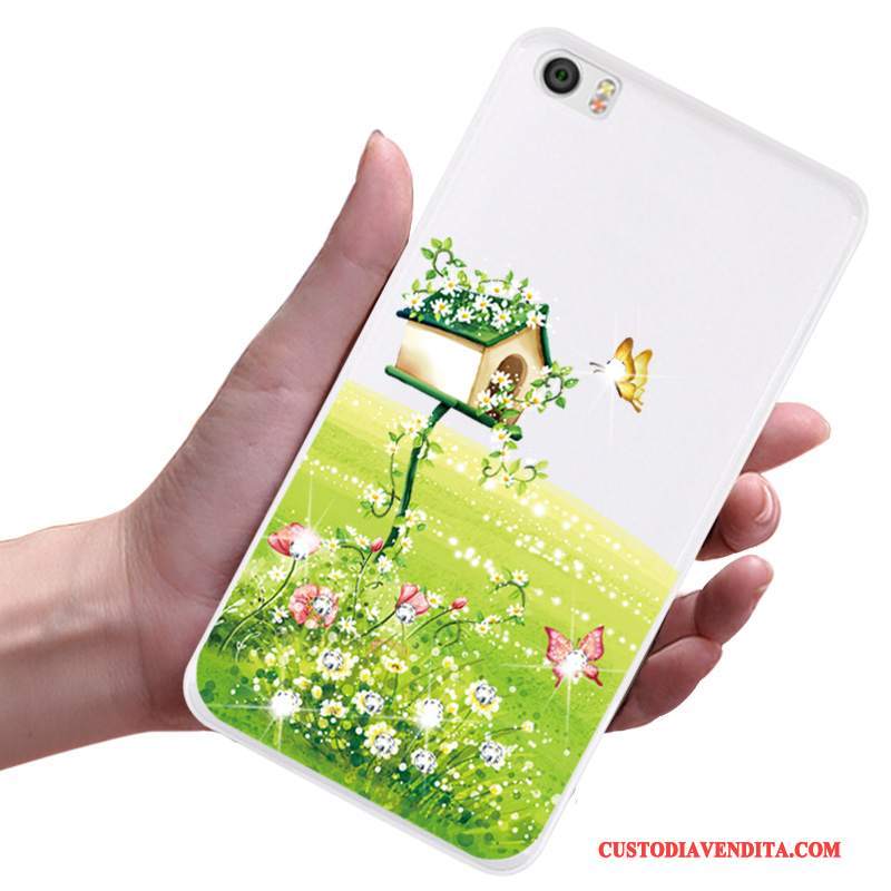 Custodia Mi Note Protezione Telefono Verde, Cover Mi Note Strass Piccola Morbido