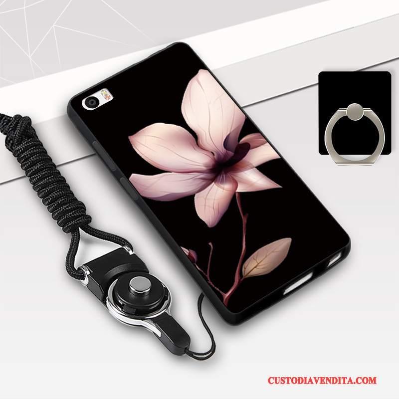 Custodia Mi Note Silicone Ornamenti Appesi Piccola, Cover Mi Note Anti-caduta Rosa