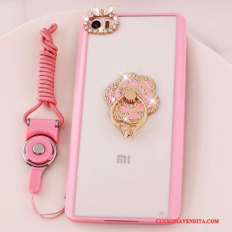 Custodia Mi Note Strass Supporto Rosa, Cover Mi Note Protezione Piccola Ornamenti Appesi