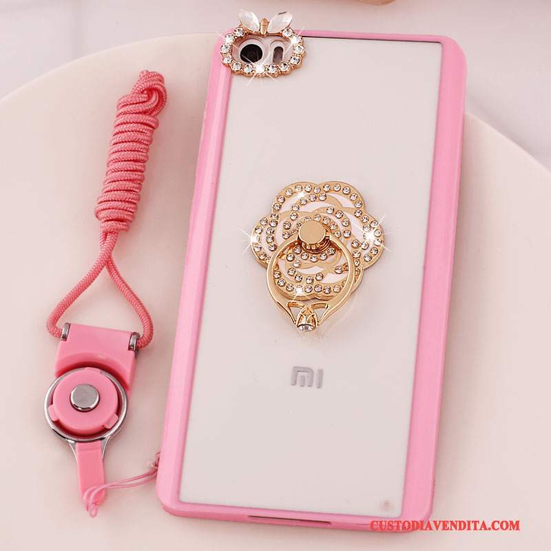 Custodia Mi Note Strass Supporto Rosa, Cover Mi Note Protezione Piccola Ornamenti Appesi