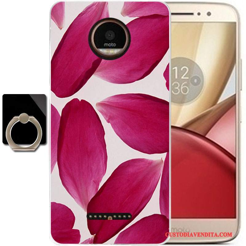 Custodia Moto C Cartone Animato Bello Morbido, Cover Moto C Silicone Rosa Tutto Incluso