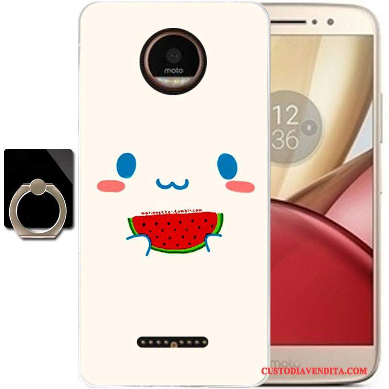 Custodia Moto C Cartone Animato Bello Morbido, Cover Moto C Silicone Rosa Tutto Incluso