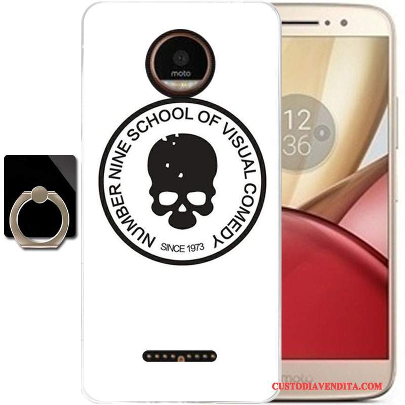 Custodia Moto C Cartone Animato Bello Morbido, Cover Moto C Silicone Rosa Tutto Incluso