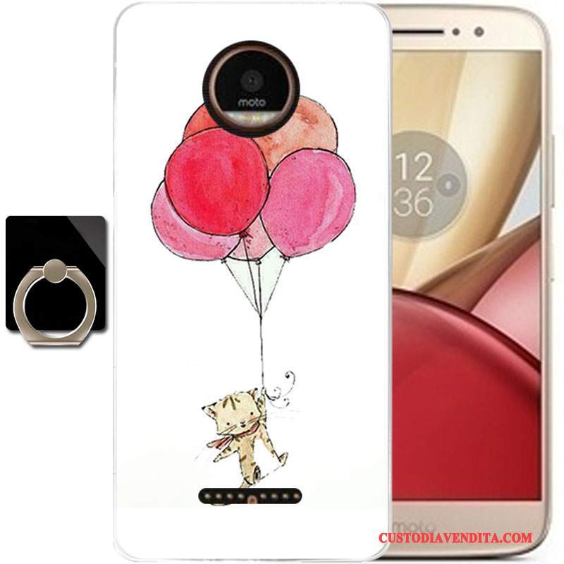 Custodia Moto C Cartone Animato Bello Morbido, Cover Moto C Silicone Rosa Tutto Incluso