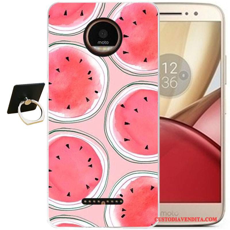 Custodia Moto C Goffratura Trasparentetelefono, Cover Moto C Cartone Animato Morbido Nero