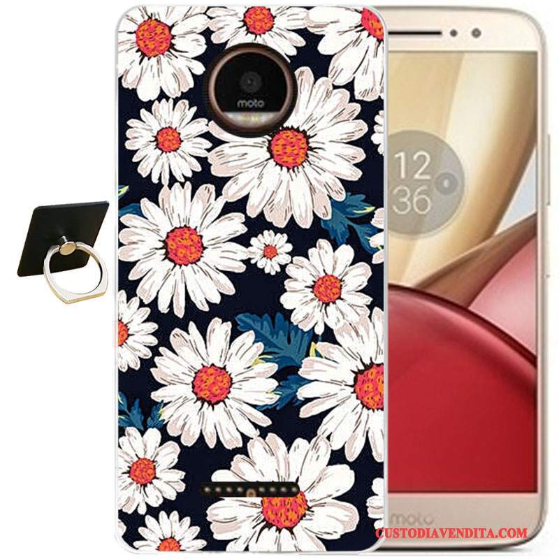 Custodia Moto C Goffratura Trasparentetelefono, Cover Moto C Cartone Animato Morbido Nero