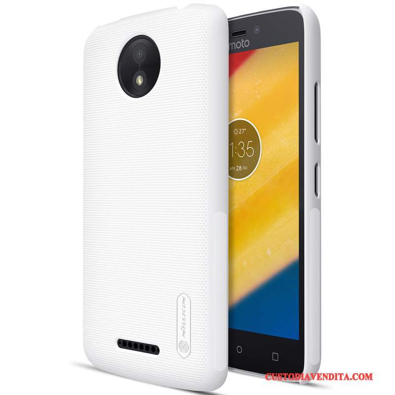 Custodia Moto C Plus Protezione Difficile Oro, Cover Moto C Plus Biancotelefono