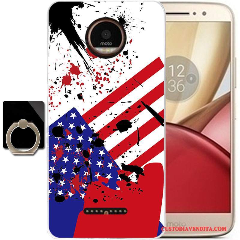 Custodia Moto C Silicone Morbidotelefono, Cover Moto C Moda Anti-caduta Nero