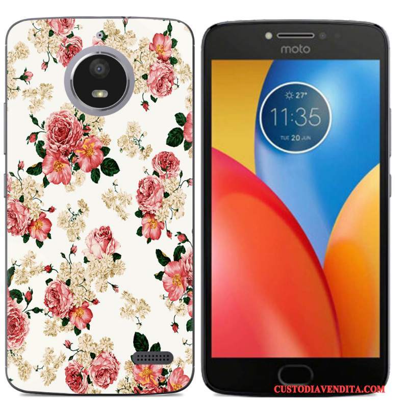 Custodia Moto E4 Colore Telefono Morbido, Cover Moto E4 Cartone Animato Nero Tutto Incluso