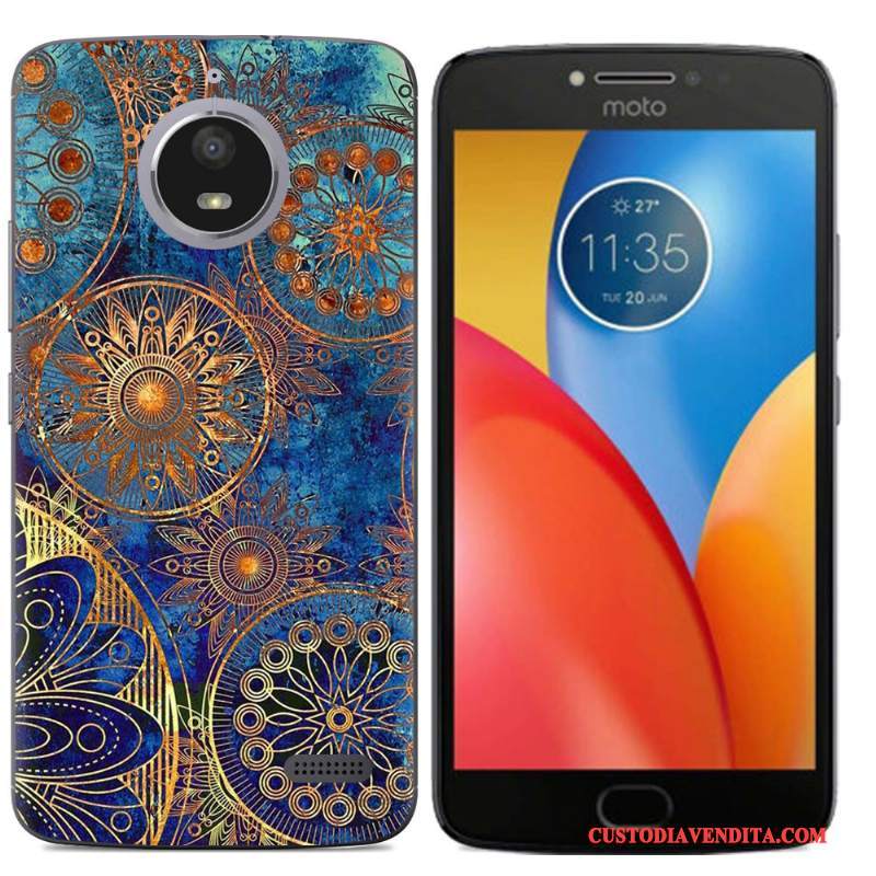 Custodia Moto E4 Colore Telefono Morbido, Cover Moto E4 Cartone Animato Nero Tutto Incluso