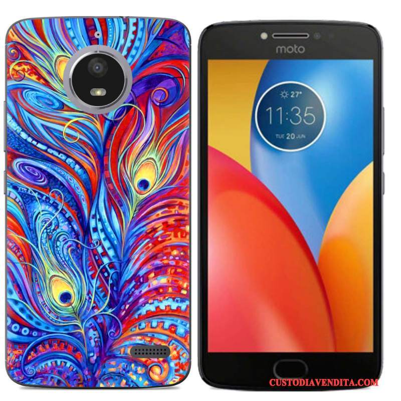 Custodia Moto E4 Colore Telefono Morbido, Cover Moto E4 Cartone Animato Nero Tutto Incluso