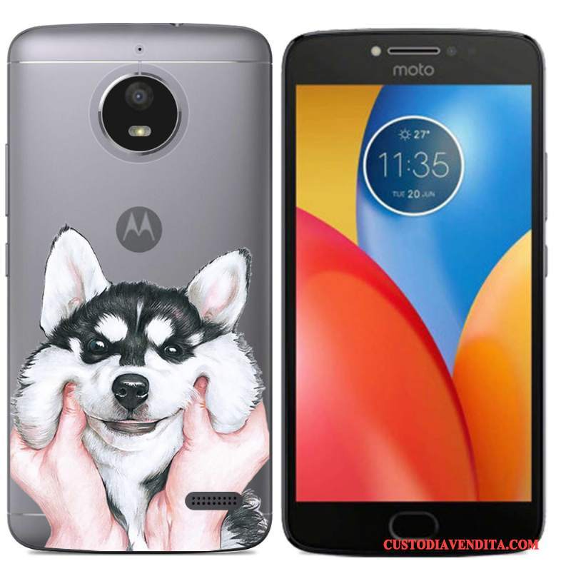 Custodia Moto E4 Colore Telefono Morbido, Cover Moto E4 Cartone Animato Nero Tutto Incluso