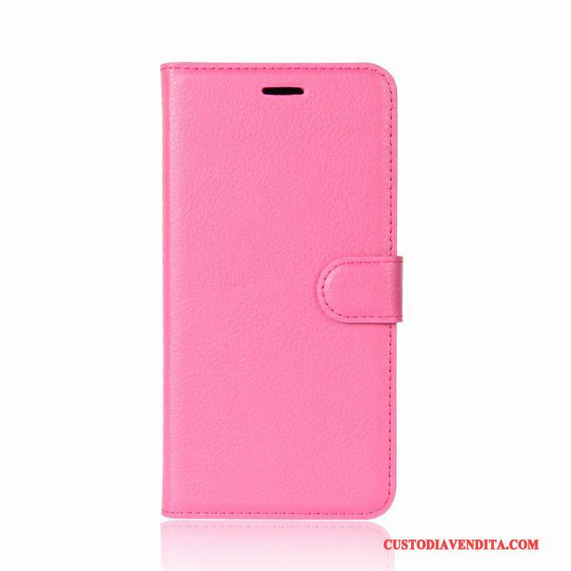 Custodia Moto E4 Pelle Modello Rosa, Cover Moto E4 Portafoglio Litchi Supporto