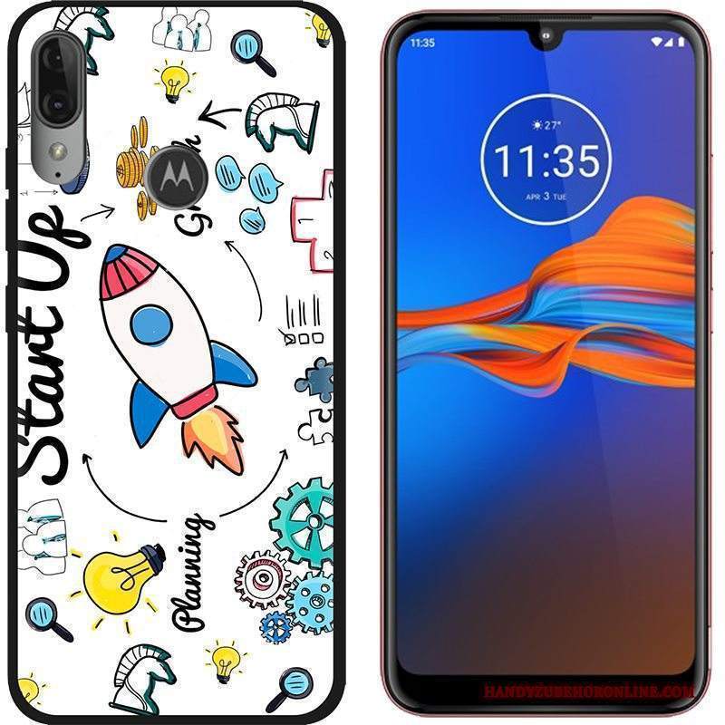 Custodia Moto E6 Plus Cartone Animato Tendenza Vendita Calda, Cover Moto E6 Plus Colore Telefono Macchiati