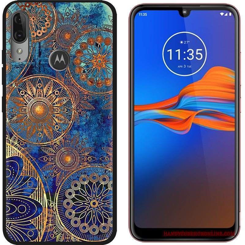 Custodia Moto E6 Plus Cartone Animato Tendenza Vendita Calda, Cover Moto E6 Plus Colore Telefono Macchiati