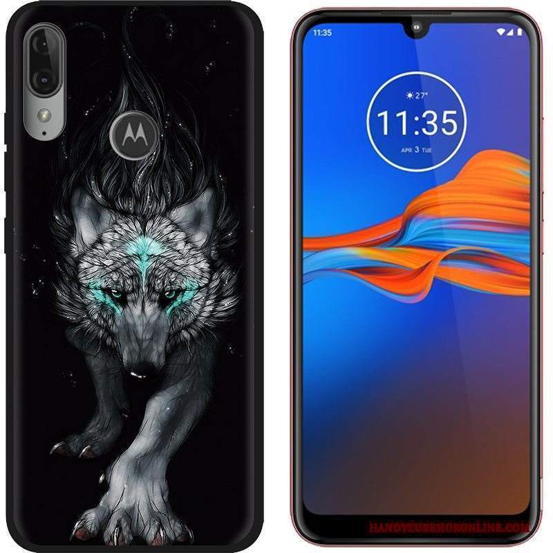 Custodia Moto E6 Plus Cartone Animato Tendenza Vendita Calda, Cover Moto E6 Plus Colore Telefono Macchiati