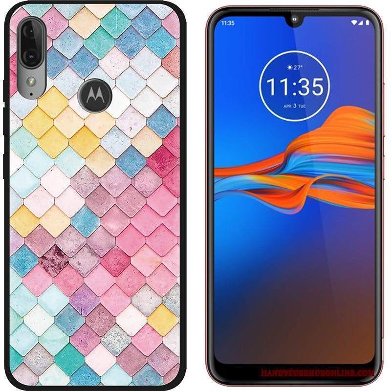 Custodia Moto E6 Plus Cartone Animato Tendenza Vendita Calda, Cover Moto E6 Plus Colore Telefono Macchiati