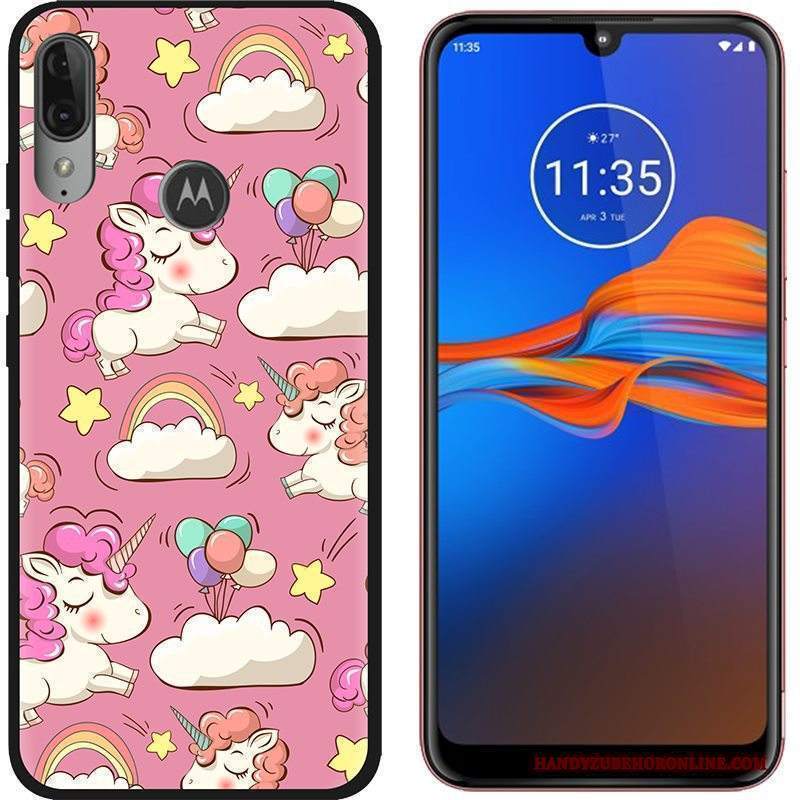 Custodia Moto E6 Plus Cartone Animato Tendenza Vendita Calda, Cover Moto E6 Plus Colore Telefono Macchiati