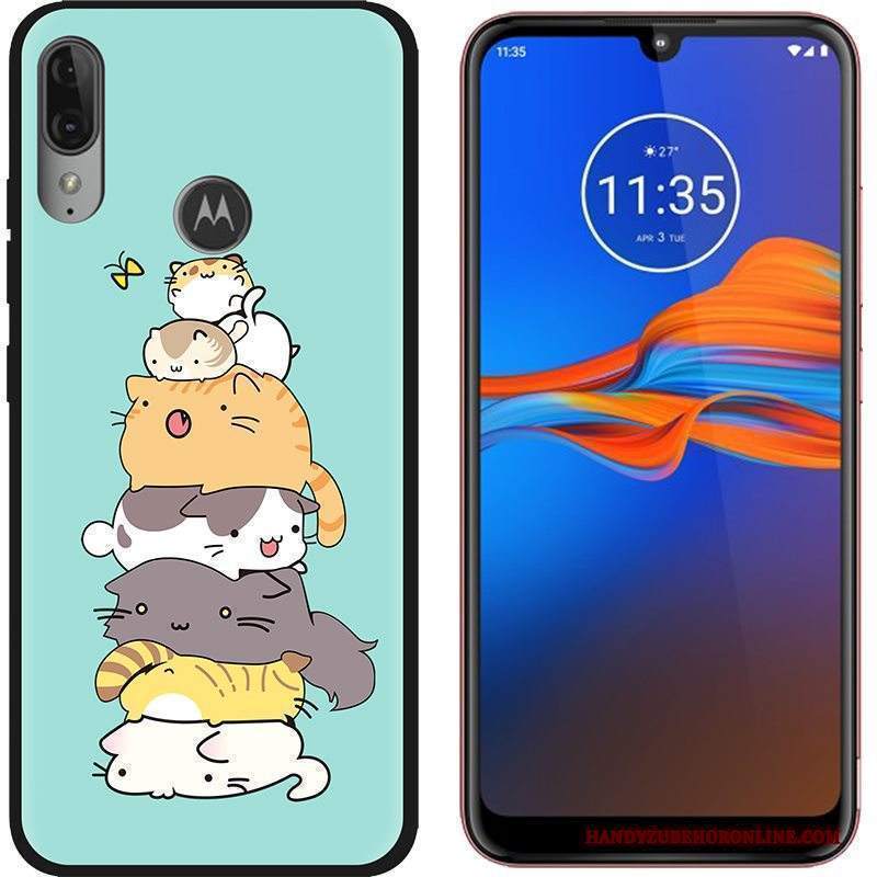 Custodia Moto E6 Plus Cartone Animato Tendenza Vendita Calda, Cover Moto E6 Plus Colore Telefono Macchiati