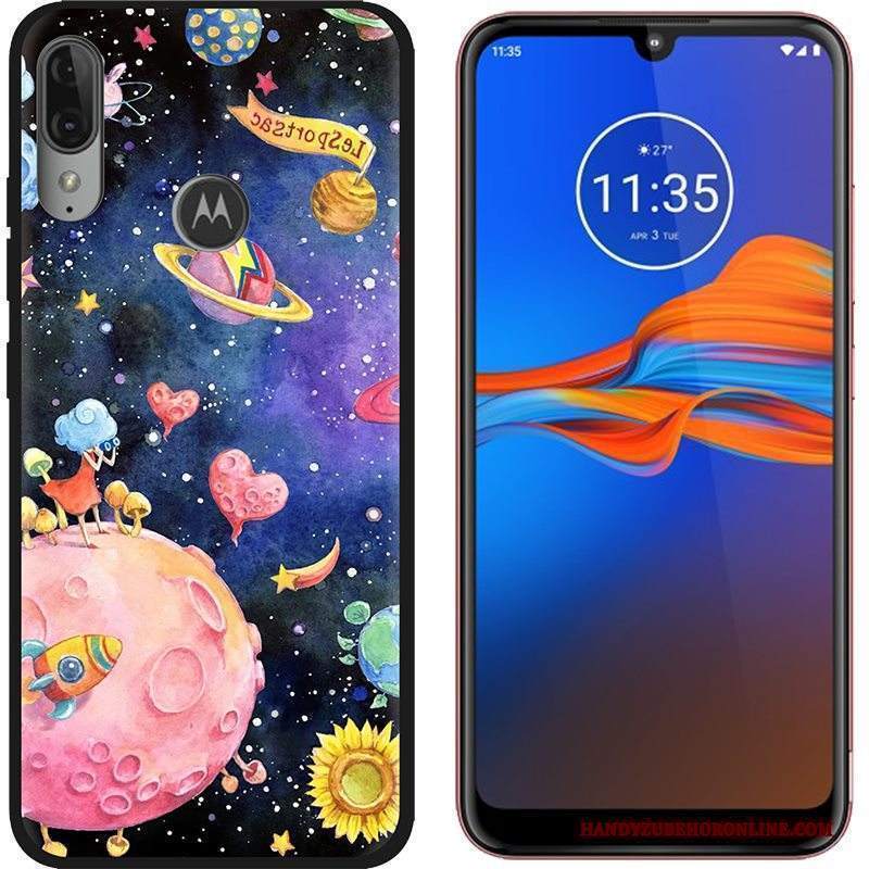 Custodia Moto E6 Plus Cartone Animato Tendenza Vendita Calda, Cover Moto E6 Plus Colore Telefono Macchiati