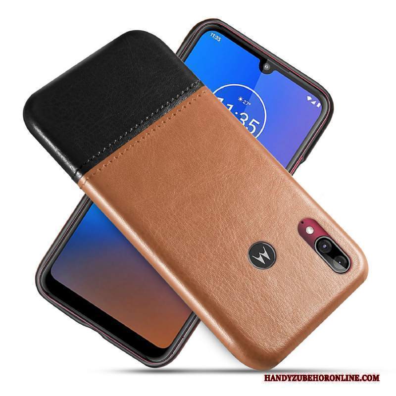 Custodia Moto E6 Plus Pelle Nerotelefono, Cover Moto E6 Plus Protezione