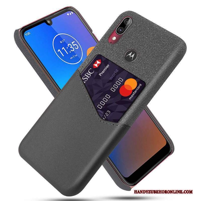 Custodia Moto E6 Plus Pelle Qualità Modello, Cover Moto E6 Plus Macchiatitelefono