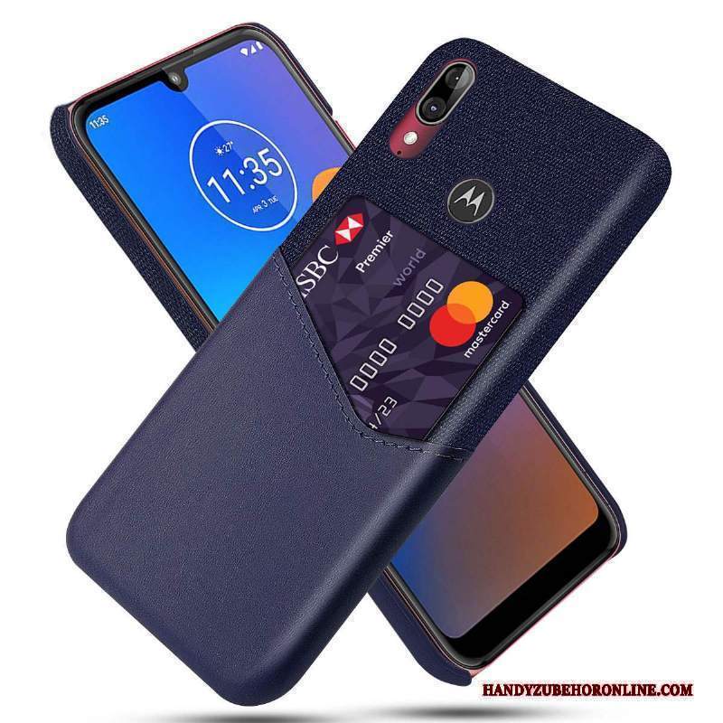 Custodia Moto E6 Plus Pelle Qualità Modello, Cover Moto E6 Plus Macchiatitelefono