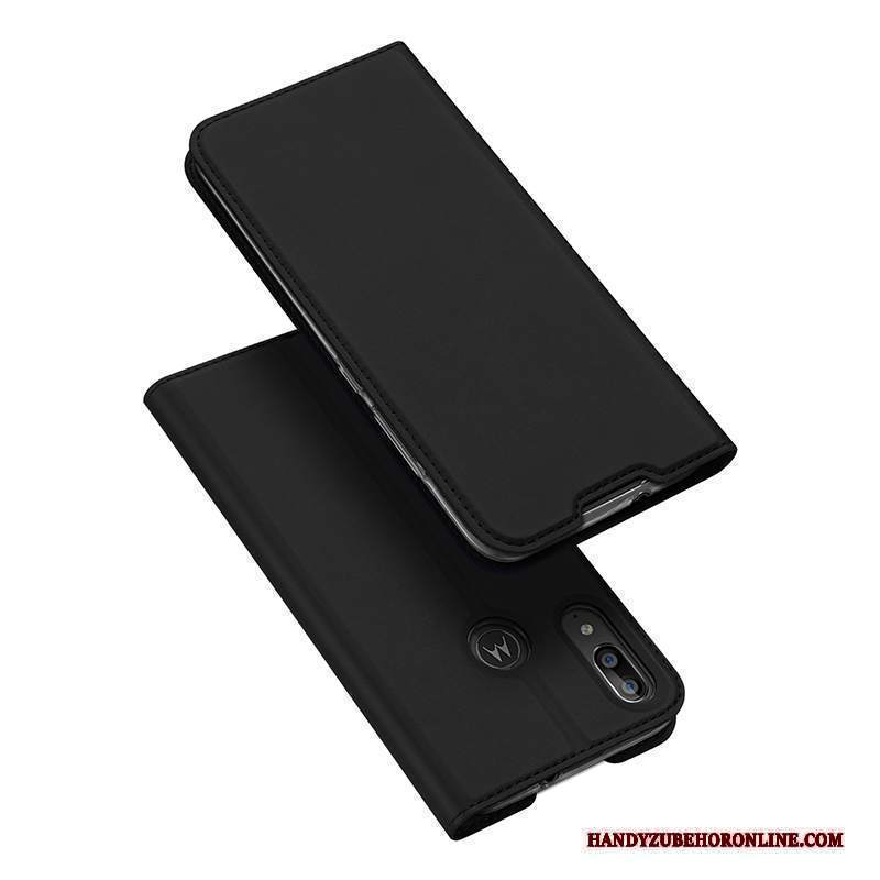 Custodia Moto E6 Plus Protezione Telefono Carta, Cover Moto E6 Plus Folio Anti-caduta Tutto Incluso