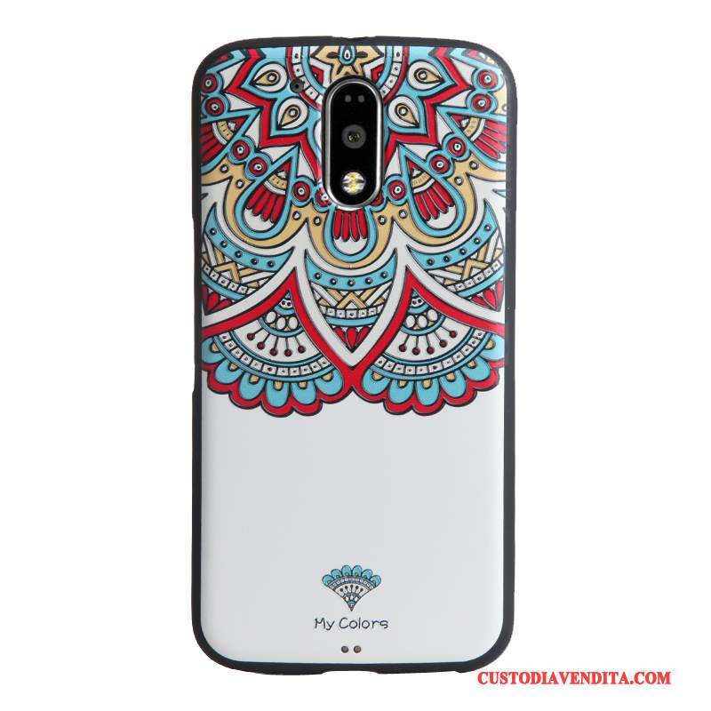 Custodia Moto G4 Play Cartone Animato Tendenza Morbido, Cover Moto G4 Play Goffratura Blutelefono