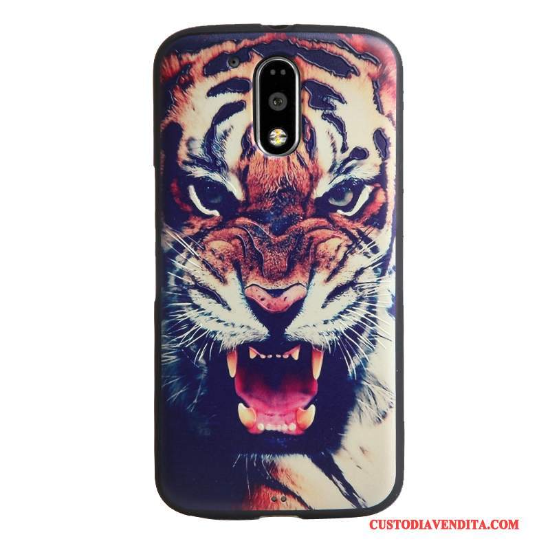 Custodia Moto G4 Play Cartone Animato Tendenza Morbido, Cover Moto G4 Play Goffratura Blutelefono