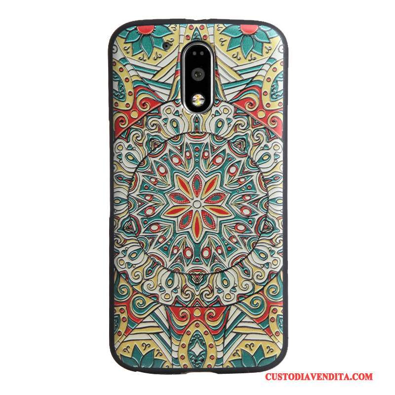 Custodia Moto G4 Play Cartone Animato Tendenza Morbido, Cover Moto G4 Play Goffratura Blutelefono