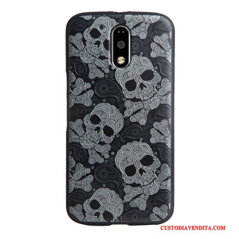 Custodia Moto G4 Play Cartone Animato Tendenza Morbido, Cover Moto G4 Play Goffratura Blutelefono