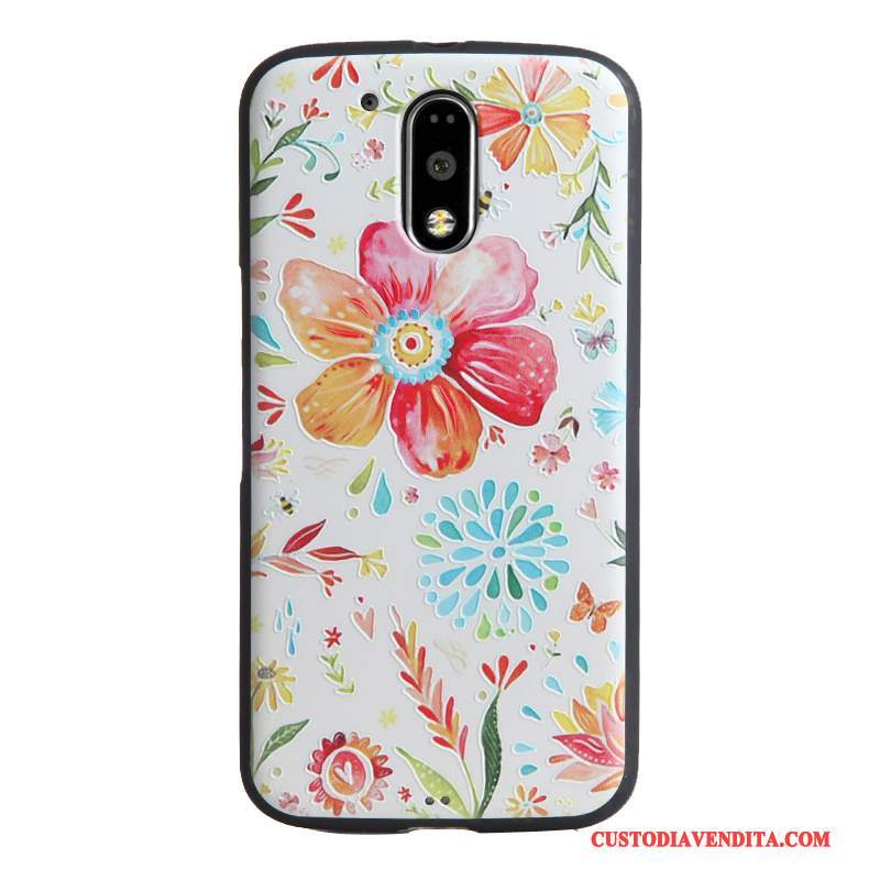 Custodia Moto G4 Play Cartone Animato Tendenza Morbido, Cover Moto G4 Play Goffratura Blutelefono