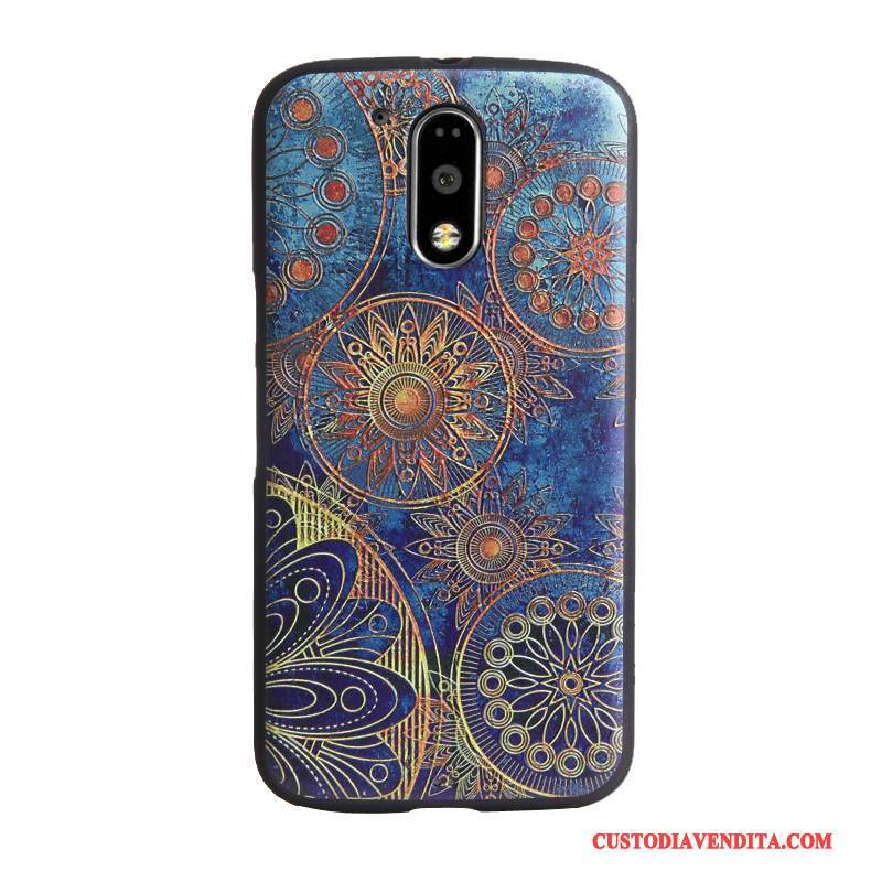 Custodia Moto G4 Play Cartone Animato Tendenza Morbido, Cover Moto G4 Play Goffratura Blutelefono