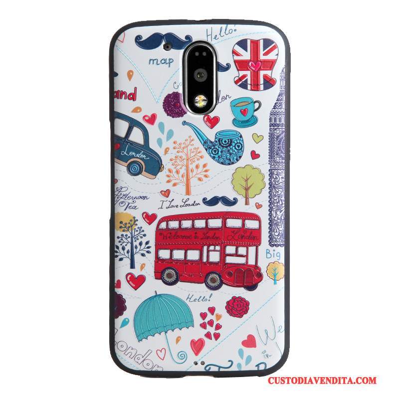 Custodia Moto G4 Play Cartone Animato Tendenza Morbido, Cover Moto G4 Play Goffratura Blutelefono