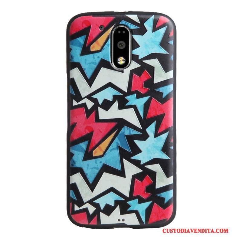 Custodia Moto G4 Play Cartone Animato Tendenza Morbido, Cover Moto G4 Play Goffratura Blutelefono