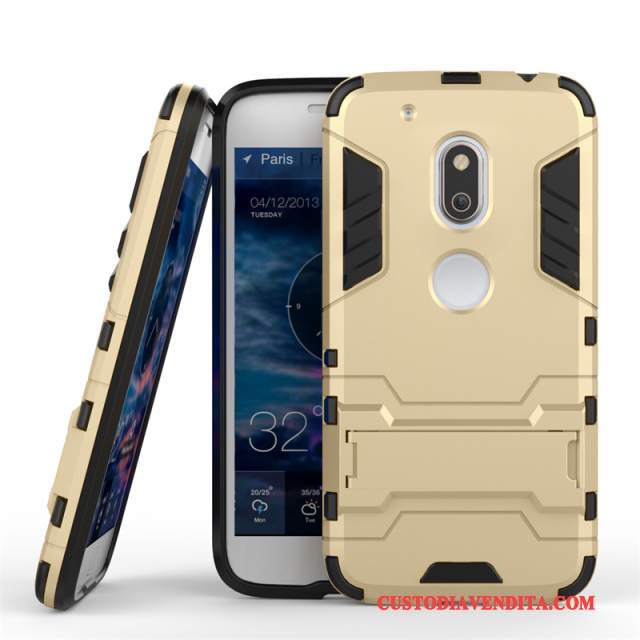 Custodia Moto G4 Play Protezione Oro Supporto, Cover Moto G4 Play Doppia Gonnatelefono