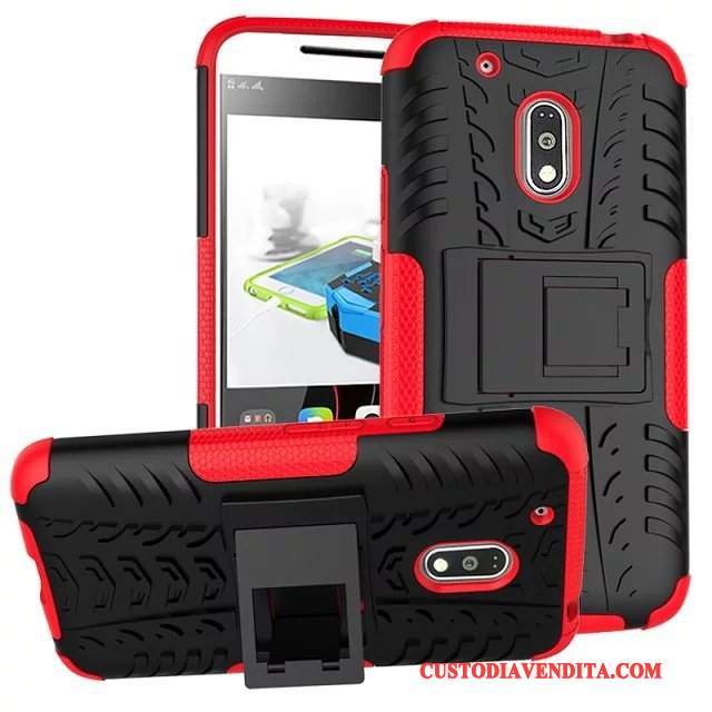 Custodia Moto G4 Play Silicone Telefono Rosso, Cover Moto G4 Play Protezione Anti-caduta Antiscivolo