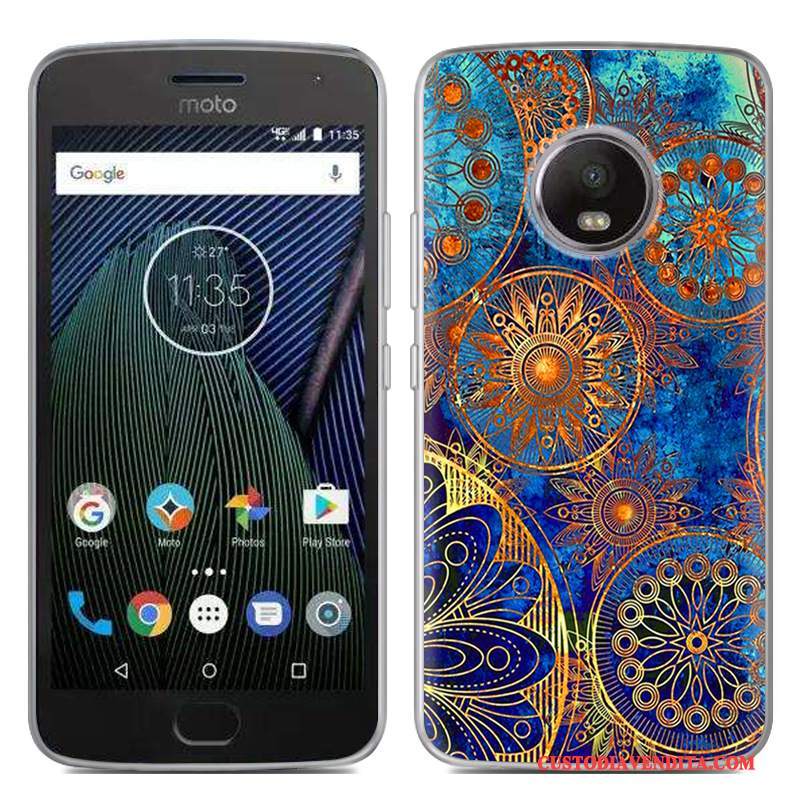 Custodia Moto G5 Cartone Animato Morbido Nuovo, Cover Moto G5 Colore Nerotelefono