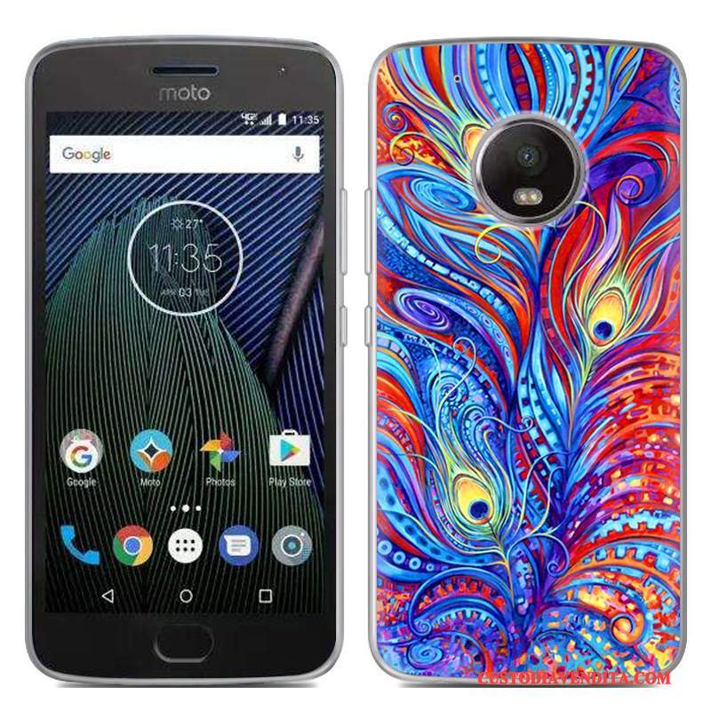 Custodia Moto G5 Cartone Animato Morbido Nuovo, Cover Moto G5 Colore Nerotelefono