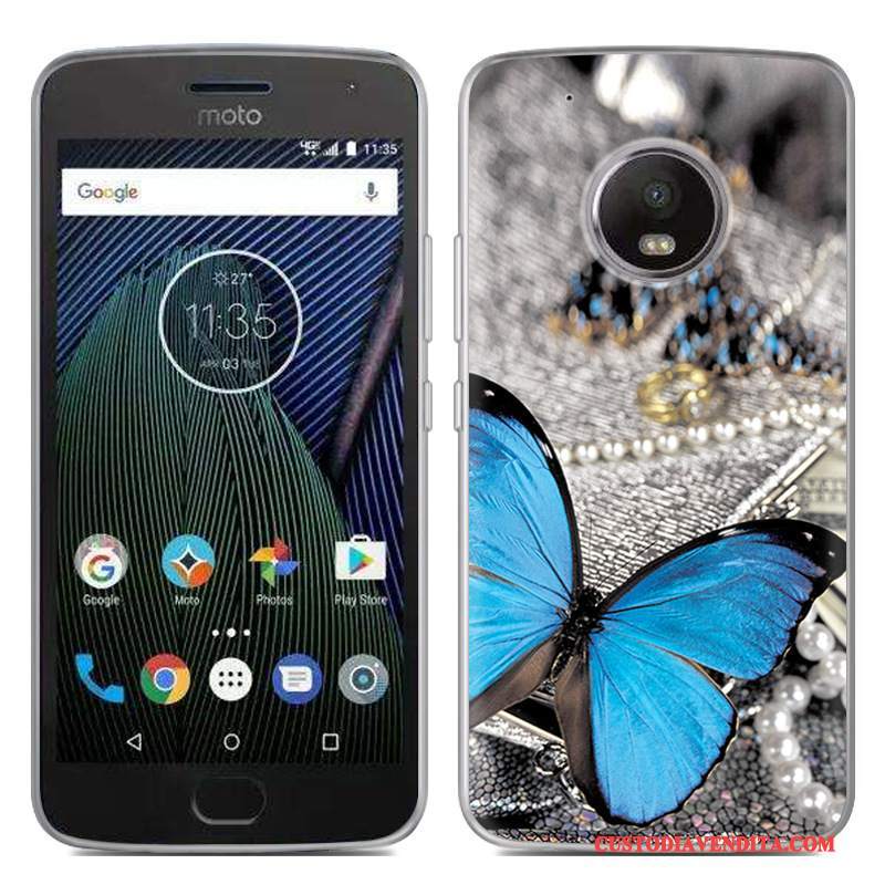 Custodia Moto G5 Cartone Animato Morbido Nuovo, Cover Moto G5 Colore Nerotelefono