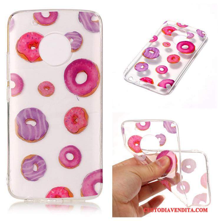 Custodia Moto G5 Cartone Animato Morbido Rosa, Cover Moto G5 Silicone Anti-cadutatelefono