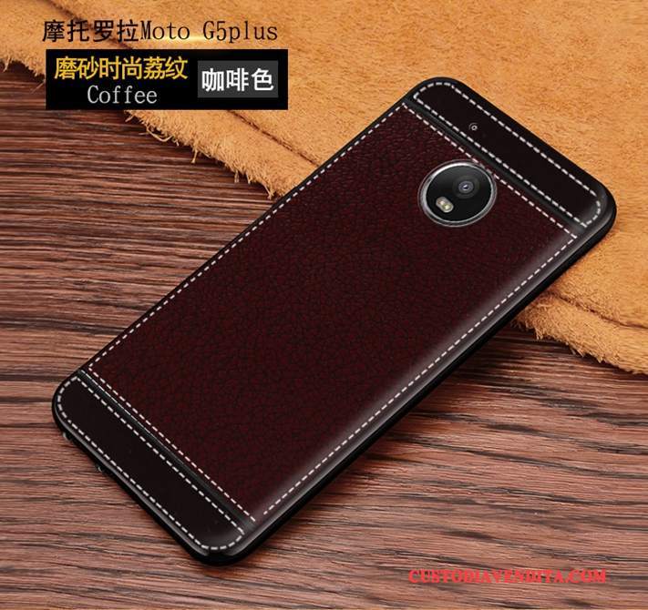 Custodia Moto G5 Plus Creativo Telefono Tutto Incluso, Cover Moto G5 Plus Protezione Macchiati Rosso