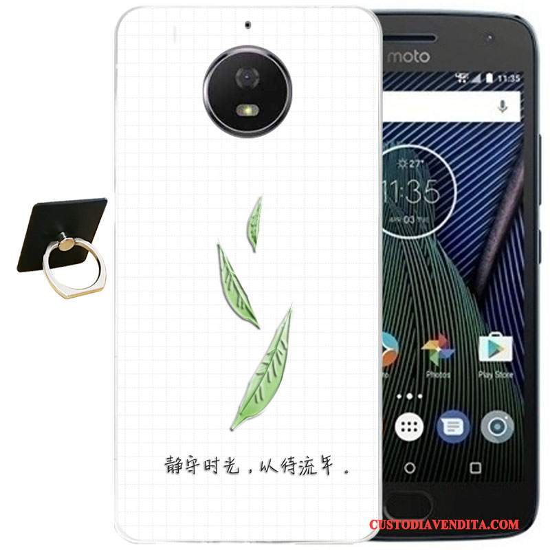 Custodia Moto G5 Plus Vintage Vento Morbido, Cover Moto G5 Plus Cartone Animato Rosatelefono