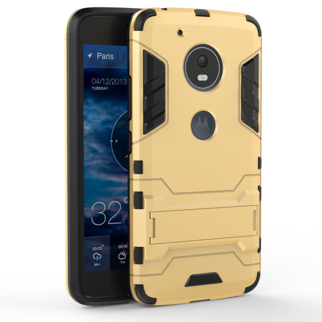 Custodia Moto G5 Silicone Telefono Supporto, Cover Moto G5 Protezione Oro Tutto Incluso