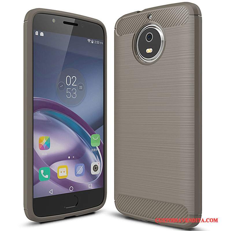 Custodia Moto G5s Plus Silicone Nero Morbido, Cover Moto G5s Plus Protezione Fibratelefono