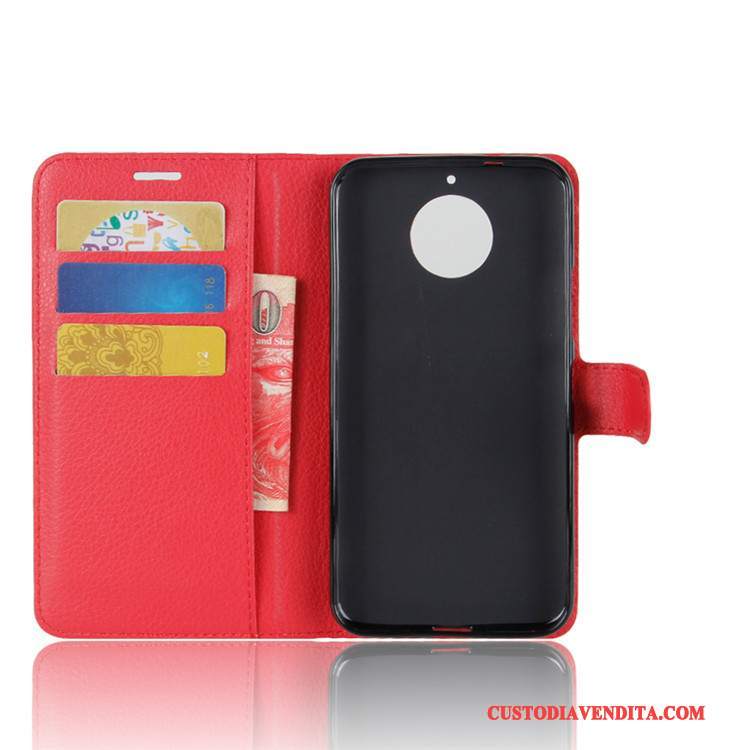 Custodia Moto G5s Portafoglio Verde Rosso, Cover Moto G5s Pelle Carta